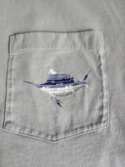 Vineyard Vines Men SS Whale Pocket Crew Tee T-Shirt “SAILFISH WHALE LINE” sz XS