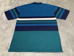 Vintage Shirt Mens Medium Striped Blue Green Knights of Round Table Tee 90’s