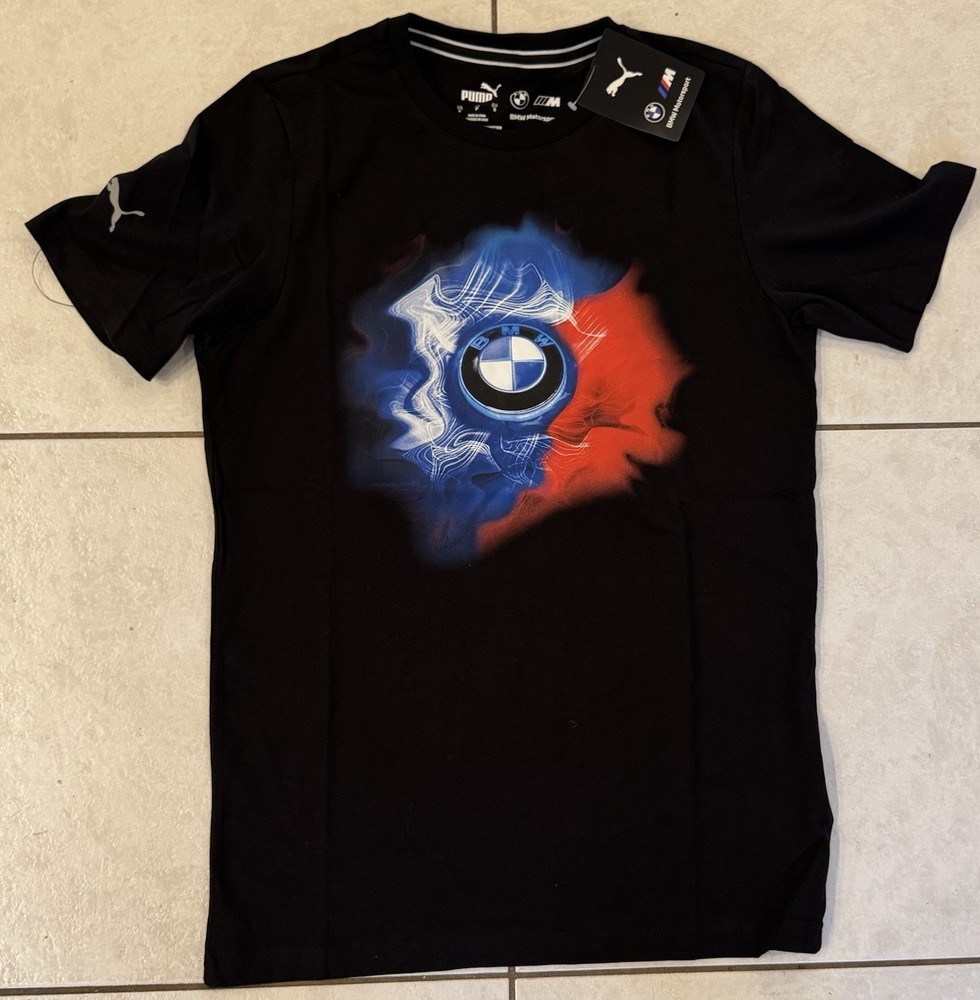 NWT Puma BMW Motorsport MMS Nightride T Shirt Men’s BLACK Size SMALL