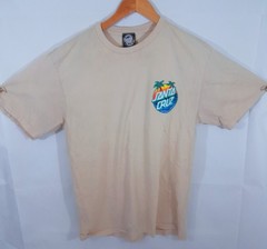 The Original SANTA Cruz SKATEBOARD T-Shirt Short Sleeve Size M Medium Beige