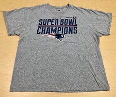 New England Patriots Super Bowl 51 LI Heavy Weight Soft Gray T-Shirt Tee Size XL