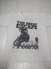 Steve McQueen Shirt Large The Great Escape Awesome Graphic Used Gray