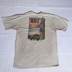 Crazy Shirts T-Shirts, Hawaiian, USA, VTG, Combed Cotton, Tan, Male, 2XL