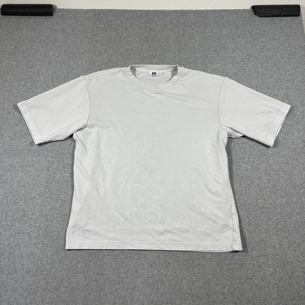Uniqlo AIRism Men’s Sz XL Cotton Oversized Crew Neck White T-Shirt