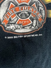 2003 Volunteer Firefighter No One Can Force Me Into A Burning Building T-Shirt L