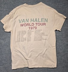 Van Halen 1979 World Tour t shirt Men’s Medium 100% Cotton Light Blemish Spots