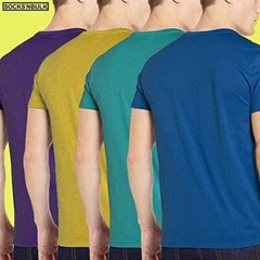 BILLIONHATS 24 Pack Mens Cotton Short Sleeve Lightweight T-Shirts, Mixed Colors