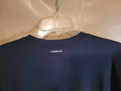 Adidas ClimaLite Shirt Men’s Large Short Sleeve Blue and White Size Large