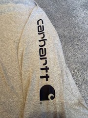 Carhartt Men’s Size XL Original Fit Gray Logo Long Sleeve Sleeve K231