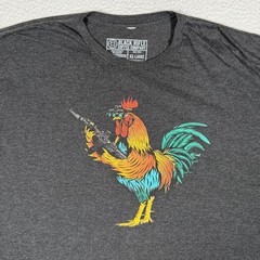 Black Rifle Coffee Shirt Mens XXL Black Rooster Tee Rayon Blend Casual Preppy