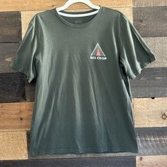 REI CO-OP Green Logo Tee T-Shirt Hiking Outdoor Organic Cotton Blend Medium Mens