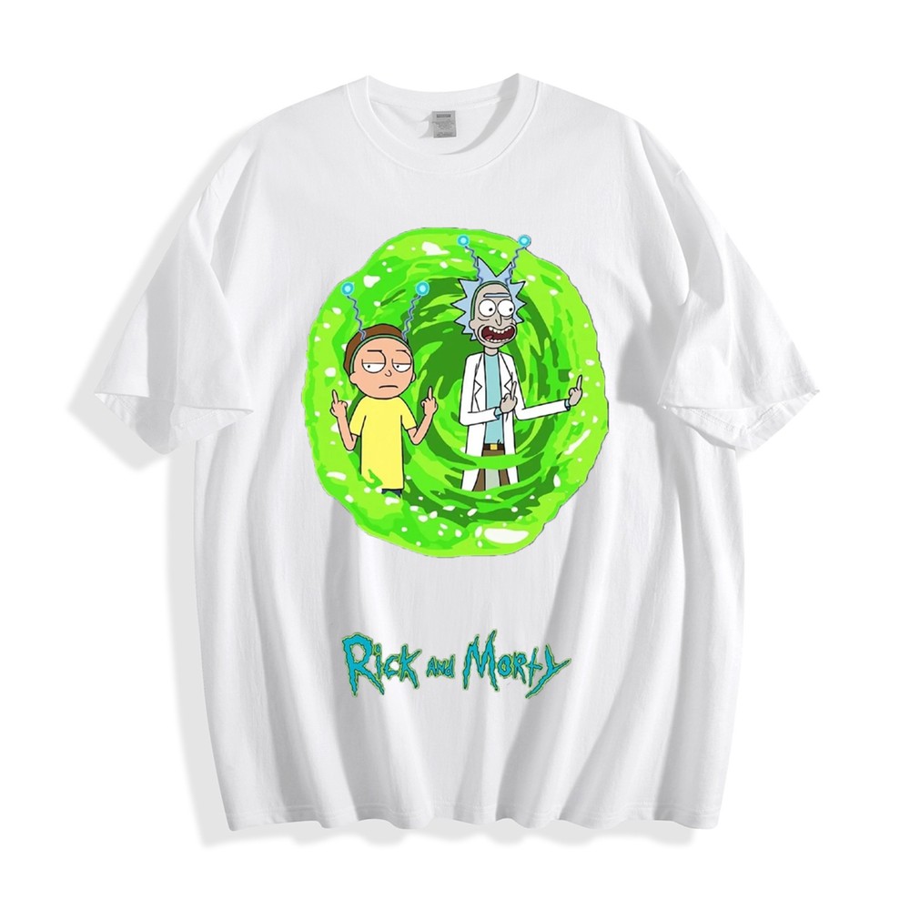 Rick and Morty Portal T-Shirt – Classic Cartoon Adventure Design Unisex Tee