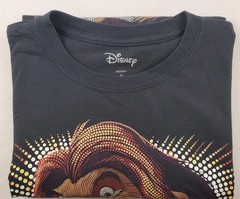 Disney Mufasa Lion King Men’s Size Medium Black Graphic T-Shirt Dot Portrait