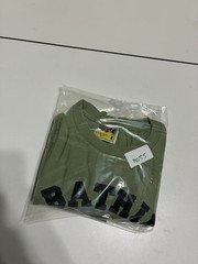 Vintage BAPE A Bathing Ape Shirt Medium Olive Long Sleeve Skater Streetwear Y2K
