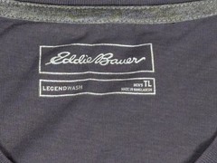 Eddie Bauer T Shirt Men LT Blue LegendWash Long Sleeve Casual Outdoor Classic