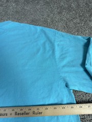 Hooters Shirt Mens 2XL Blue Pocket Logo Restaurant Crew Neck Long Sleeve