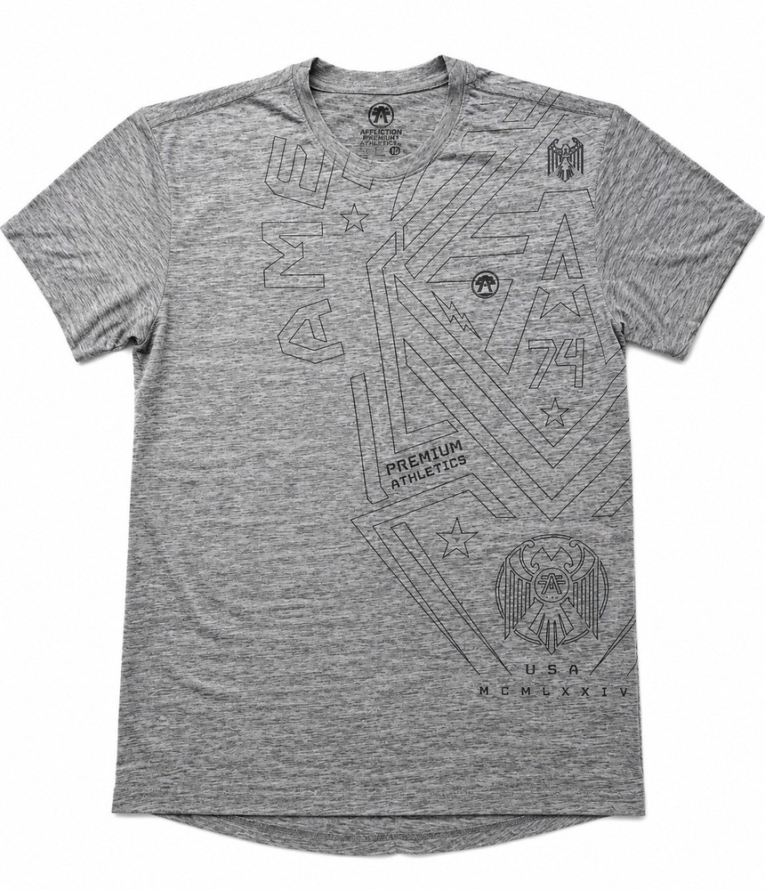 American Fighter Premium Athletics Gray Graphic T-Shirt Men’s XXL