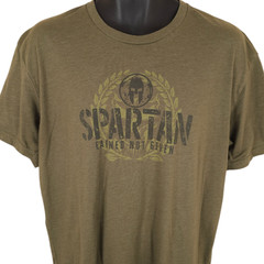 Spartan Race T Shirt Mens Size XL Green Earned Not Given