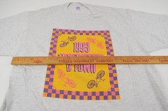 Vintage 1993 Tour D’Town Bicycle Race Cycling Gray T-Shirt Jerzees Size XL