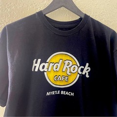 Hard Rock Cafe Navy Blue Tee with Yellow Logo