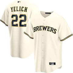 Outerstuff Youth 8-20 Christian Yelich Milwaukee Brewers #22 Cream Home…