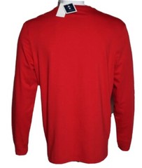 Club Room Men’s Red Performance Long-Sleeve V-Neck Cotton T-Shirt Size Large L