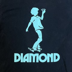 Diamond Supply Co T-Shirt Mens Medium USA Made Black Skateboard Skate Crewneck