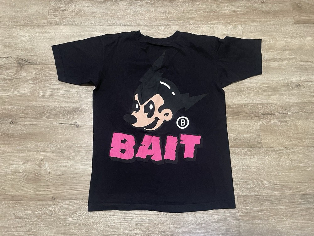 Bait Mascot Tee T-shirt Mens Sz S Small Black Crew Neck Streetwear