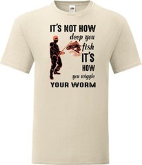 Fishing Wiggle Your Worm Humour Novelty T Shirt Various Colours And Sizes