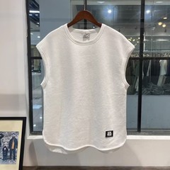 4 Color Crew Neck T-shirt For Men Fitness Sweatshirt Sleeveless Vest Casual Top