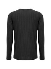 AMen’s Collarless Breasted Henry Shirt Top Fitness High Stretch Base Shirt