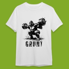 Grunt Gorilla Fitness Shirt Gym Workout Weightlifting Bodybuilding MMA Tee