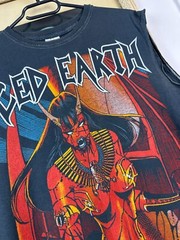 Vintage Iced Earth Band Shirt Sleveless rare Hype Tee Over Print Size S