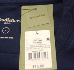 NWT Goodfellow & Co Mens Size L Blue Relaxed Fit T-shirt Short Sleeves Crew Neck