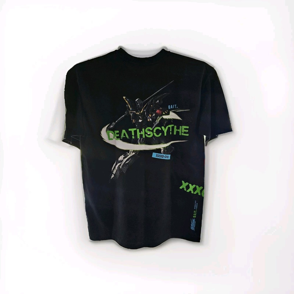 Bait x MARVEL Gundam Bandai T shirt Men’s SZ MEDIUM Black Double Sided