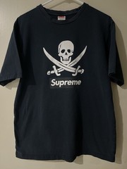 Supreme X Neighborhood 2007 Box Logo Pirate Skull Flag Rebel Without A Pause Leg