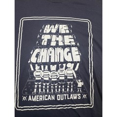 American Outlaws Pride Be The Change US Soccer Supporters T-Shirt Navy Blue