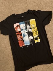 RWBY Anime 4 Elements Graphic Tshirt Unisex Black Sz X-Small
