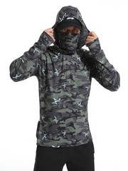UPF50+ Mens Outdoor Fishing Hoodie Sun Block Skin Protection Long Sleeve Top 🌸