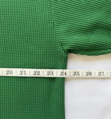 John Son Long Sleeve Thermal Shirt Green Waffle Knit Heavyweight Mens 2XL Cotton