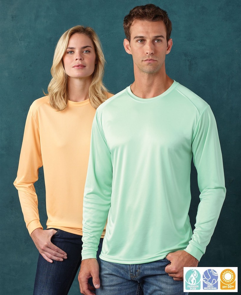 Adult Long Sleeve UPF 50 T-Shirt Sport Fishing Boat UV Protection Performance