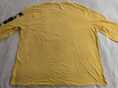 Pulp Fiction Mens Sz 2XL Long Sleeve T Shirt Yellow Tarantino Travolta Jackson