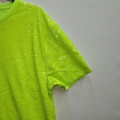 ASOS DESIGN Festival Co-ord Relaxed T-Shirt Neon Sequins Size XL Men’s NWT