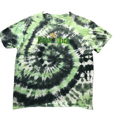 Richie Rich Shirt XL Men Short Sleeve Tie Dye Green 1970 Comic Money Bag Graphic