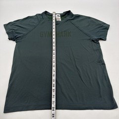 Gymshark T-shirt Men M Green Solid Logo .#47091