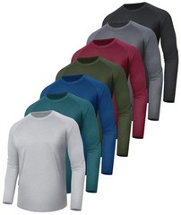 7 Pack Long Sleeve Shirts for Men – Quick Dry Moisture Wicking Sun Protection…