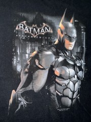 Vintage Batman Shirt Men L Black Tee Arkham Knight Video Game Promo Y2K Cyber