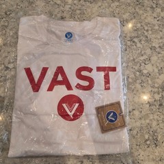 Vast – Men’s Climate Change Long Sleeve T-Shirt Size: L White with Red Logo NWT
