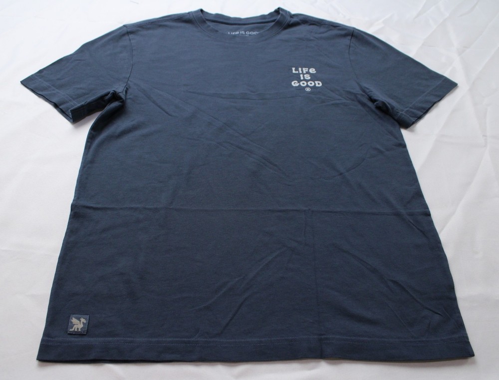 Life Is Good Men’s Grip It And Rip It Short Sleeve T-Shirt JT8 Blue Small NWT