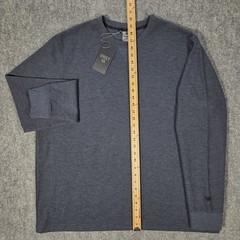 NWT VRST R&R Waffle Crew Shirt Mens XXL Darker Ardosia Slate Heather Blue 2XL